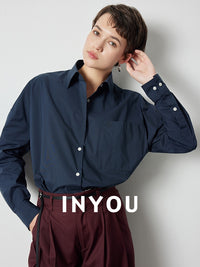 Boyfriend Silhouette Simple Shirt_BDHL6394