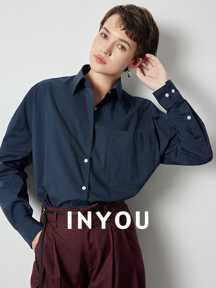 Boyfriend Silhouette Simple Shirt_BDHL6394