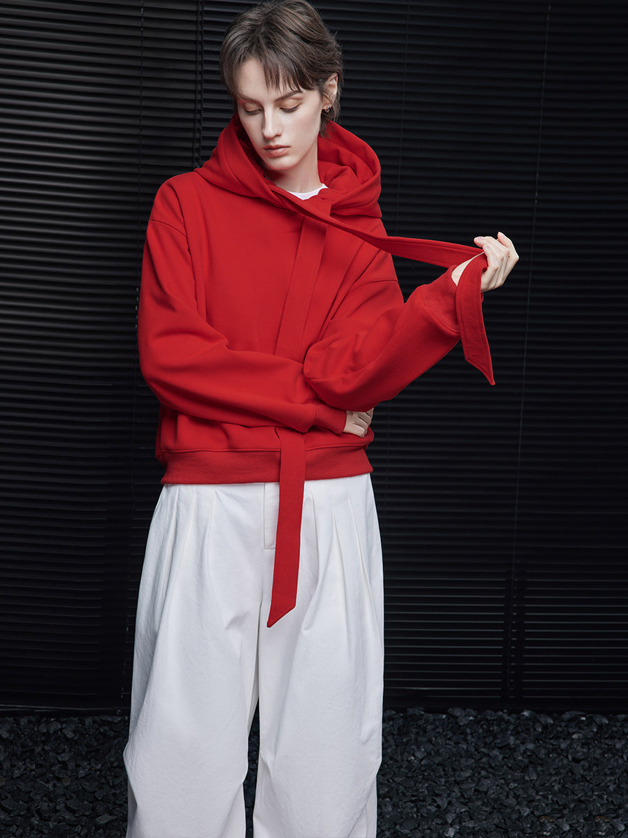 Drawstring Hooded Sweatshirt_BDHL7870