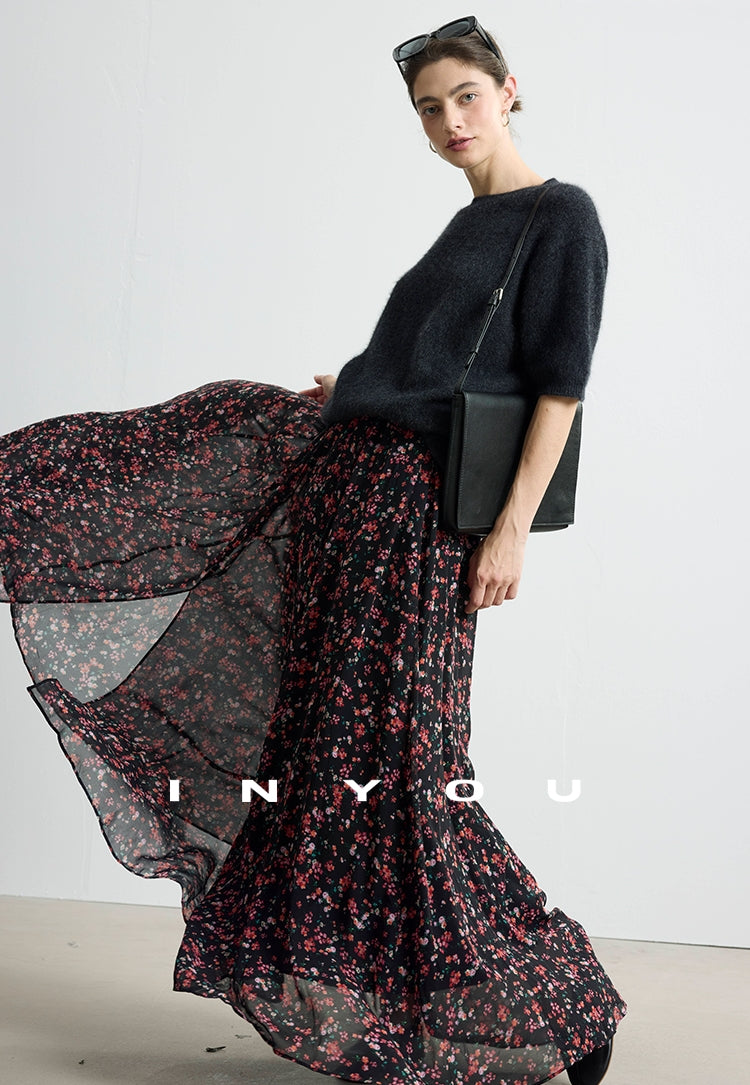 Print Design Loose-Fit Maxi Skirt_BDHL7750
