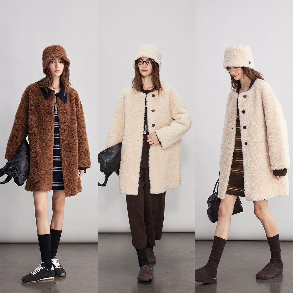 Fluffy Collarless Coat_BDHL7940