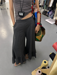 Frilled Wide-Leg Pants_BDHL7258