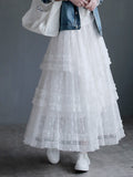 Sweet Long Gauze Skirt_BDHL7269