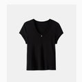 Tencel-Wool Slim Short-Sleeve Top_BDHL8335