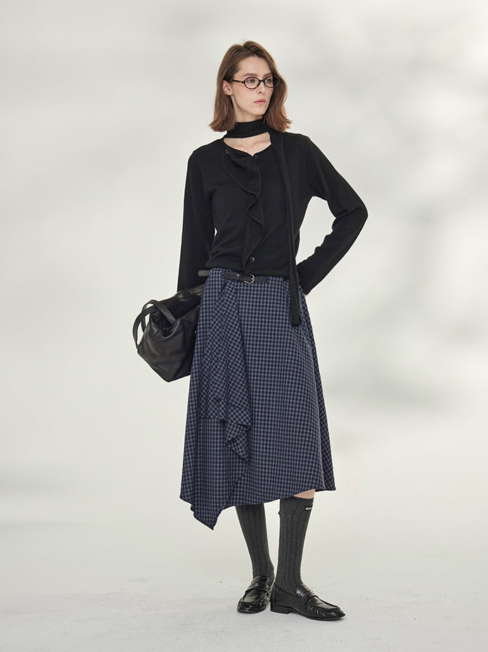Slimming High-Waisted A-Line Skirt_BDHL7737