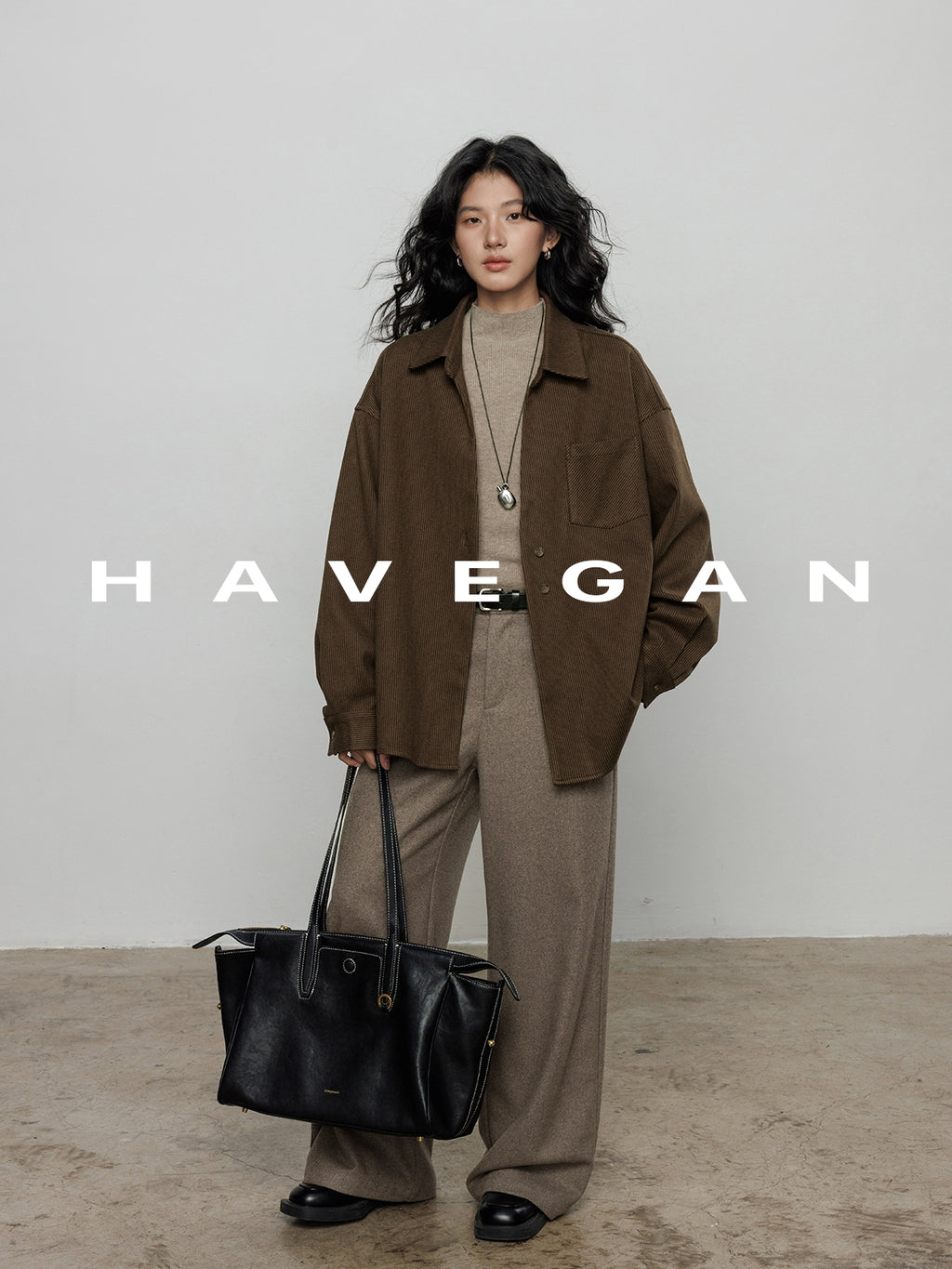 燈芯絨長袖襯衫_BDHL7970