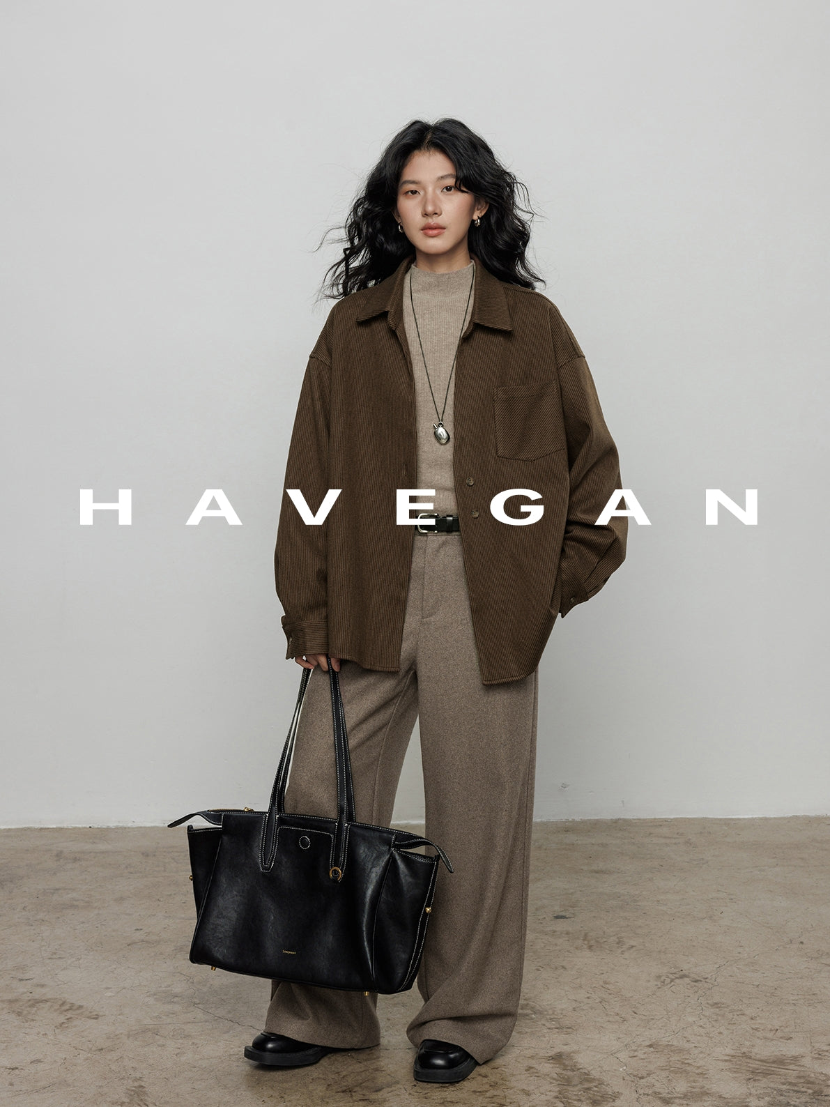 燈芯絨長袖襯衫_BDHL7970