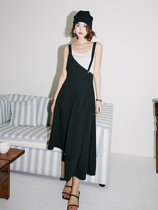 Irregular Shoulder Strap Skirt_BDHL7535