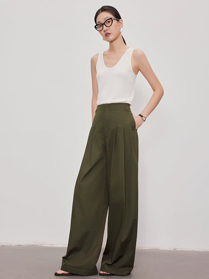 High waisted slimming pants are modern and relaxed, ultra-modern wide pants, slim straight slim casual pants for women 