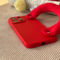 Red Leather Wristband iPhone Case with Cotton Filling_HL3268