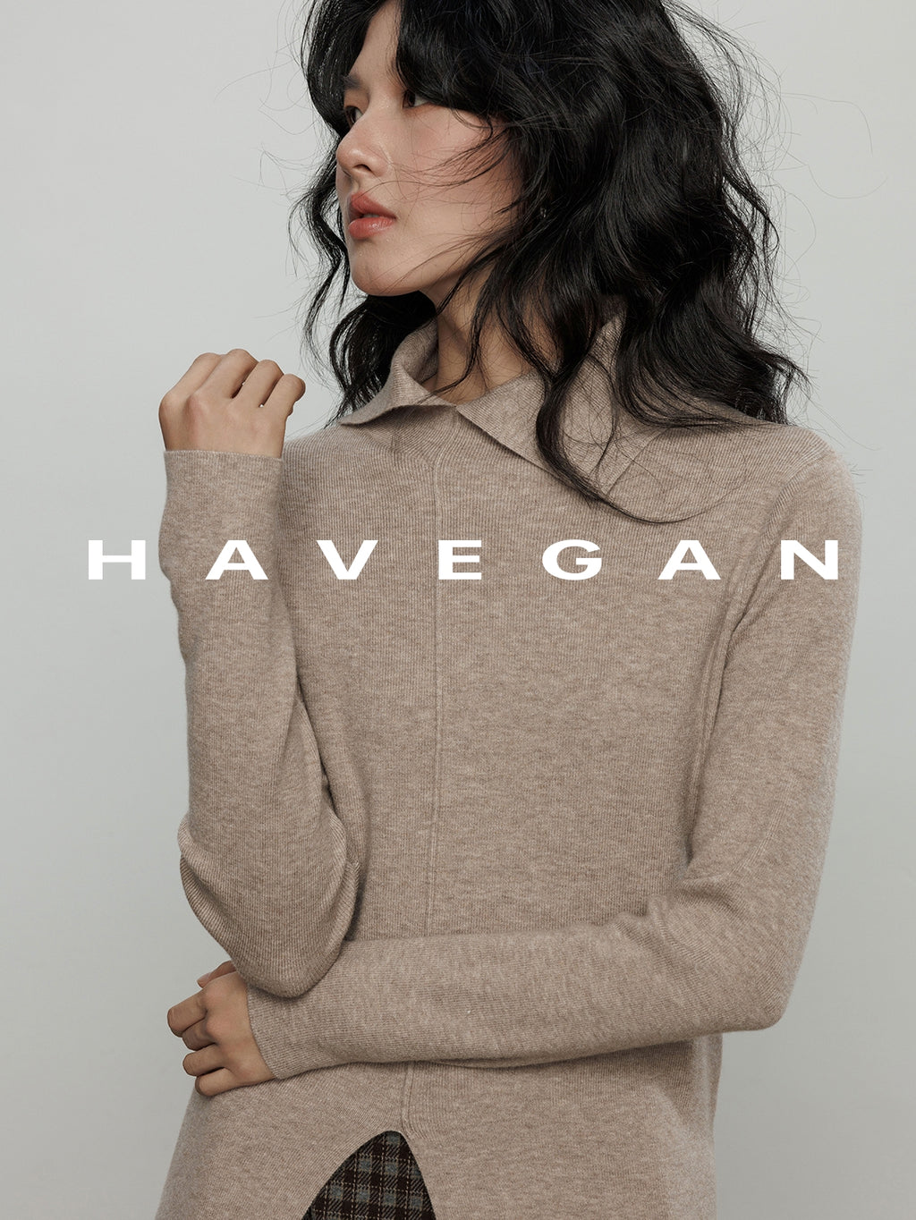 不對稱領針織上衣_BDHL7959