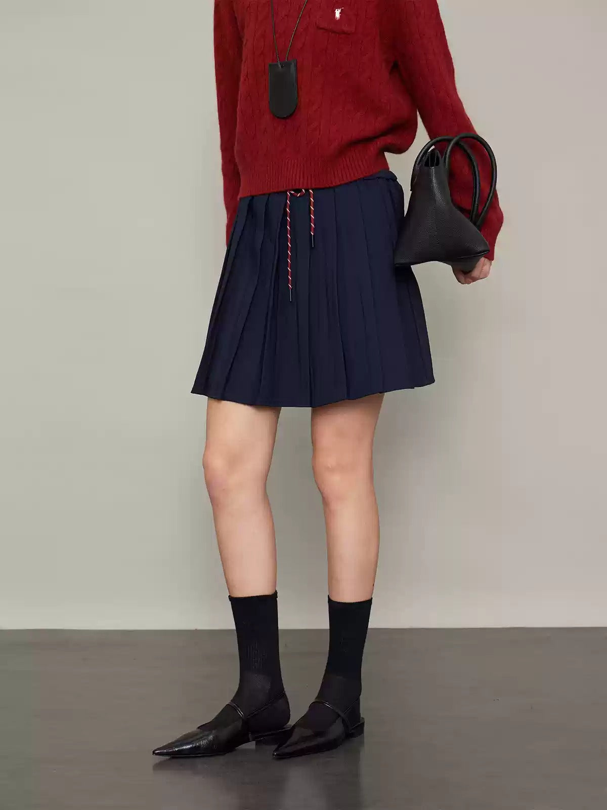 College String Pleated Skirt_BDHL6618