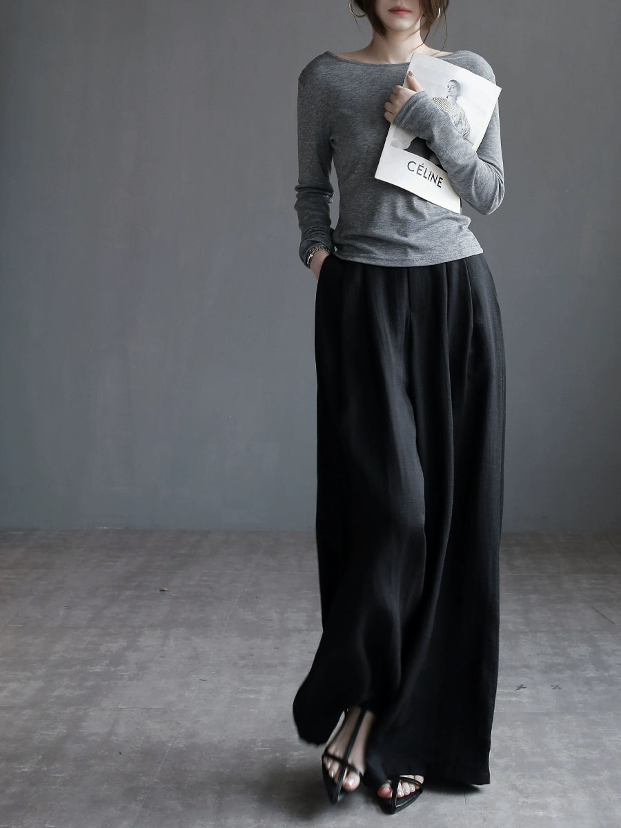 Slim Fit Mesh Stitch Long Sleeve Base Top_BDHL7308