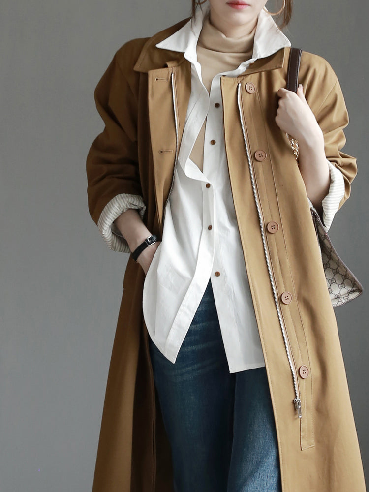 Mid-Length Windbreaker Coat_BDHL6878