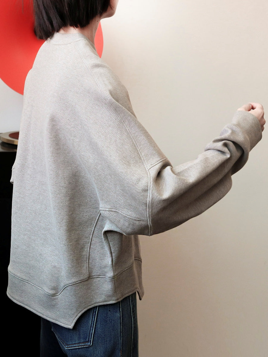 Hem-Cut Design Sweatshirt_BDHL8104