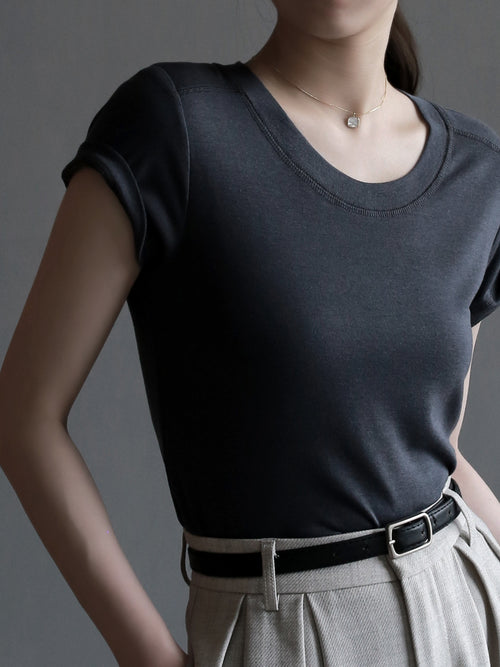 3D Split Round Neck T-Shirt_BDHL7575