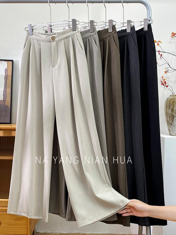Retro Drape Pleated Pants_BDHL7818
