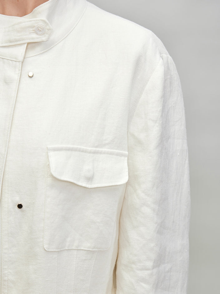 Stand-Up Collar Shirt Jacket_BDHL7278
