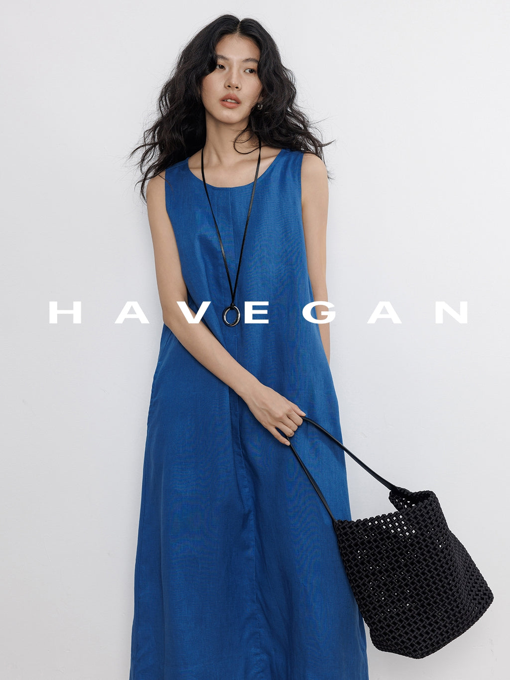Round Neck Sleeveless Dress_BDHL7585