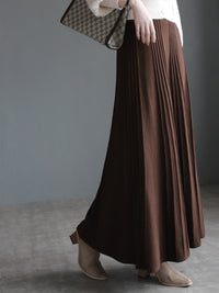 Large Drape Long Knitted Skirt_BDHL6719