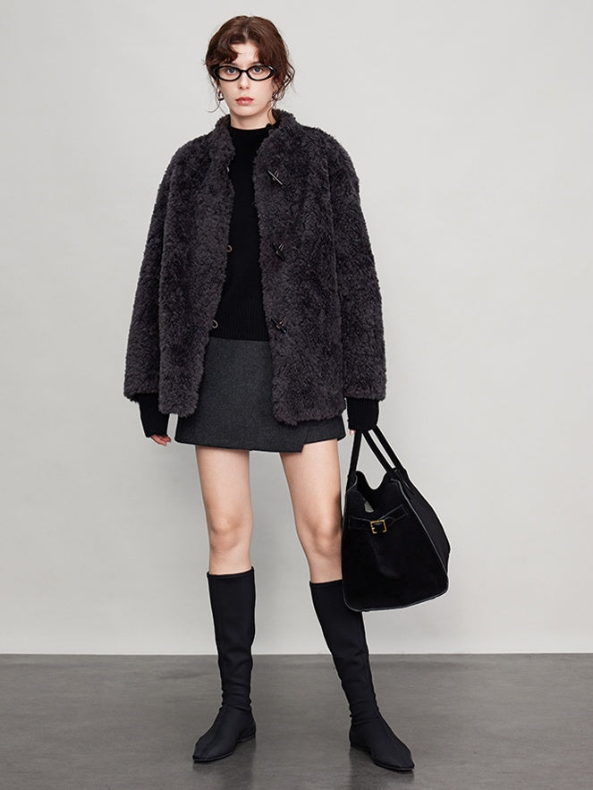 Loose Short-Length Fur Coat_BDHL6703