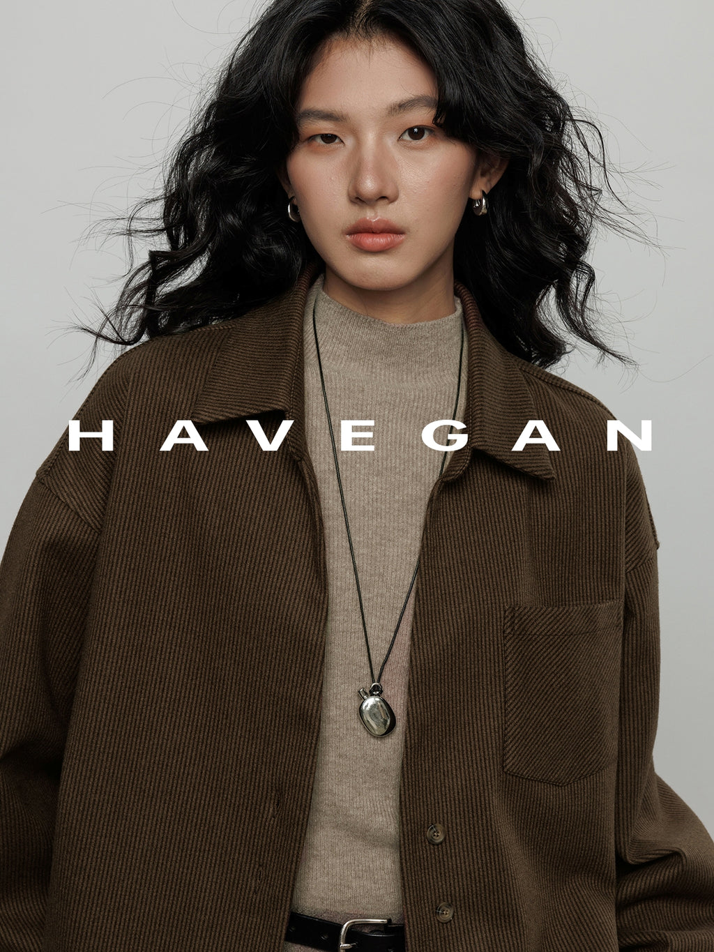 燈芯絨長袖襯衫_BDHL7970