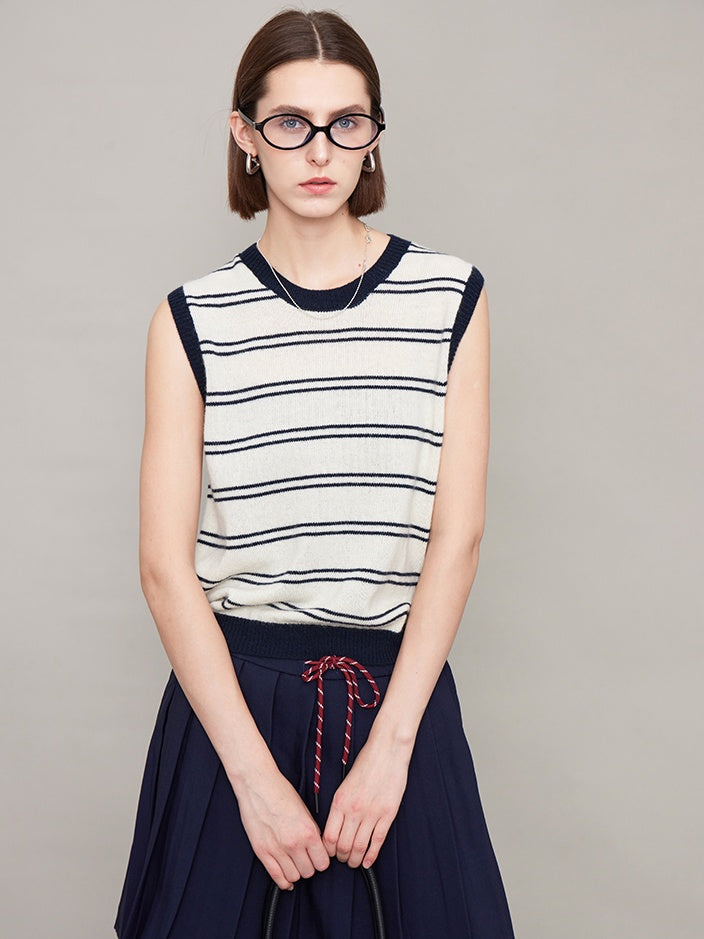 Striped Vest Or Cardigan_BDHL6612