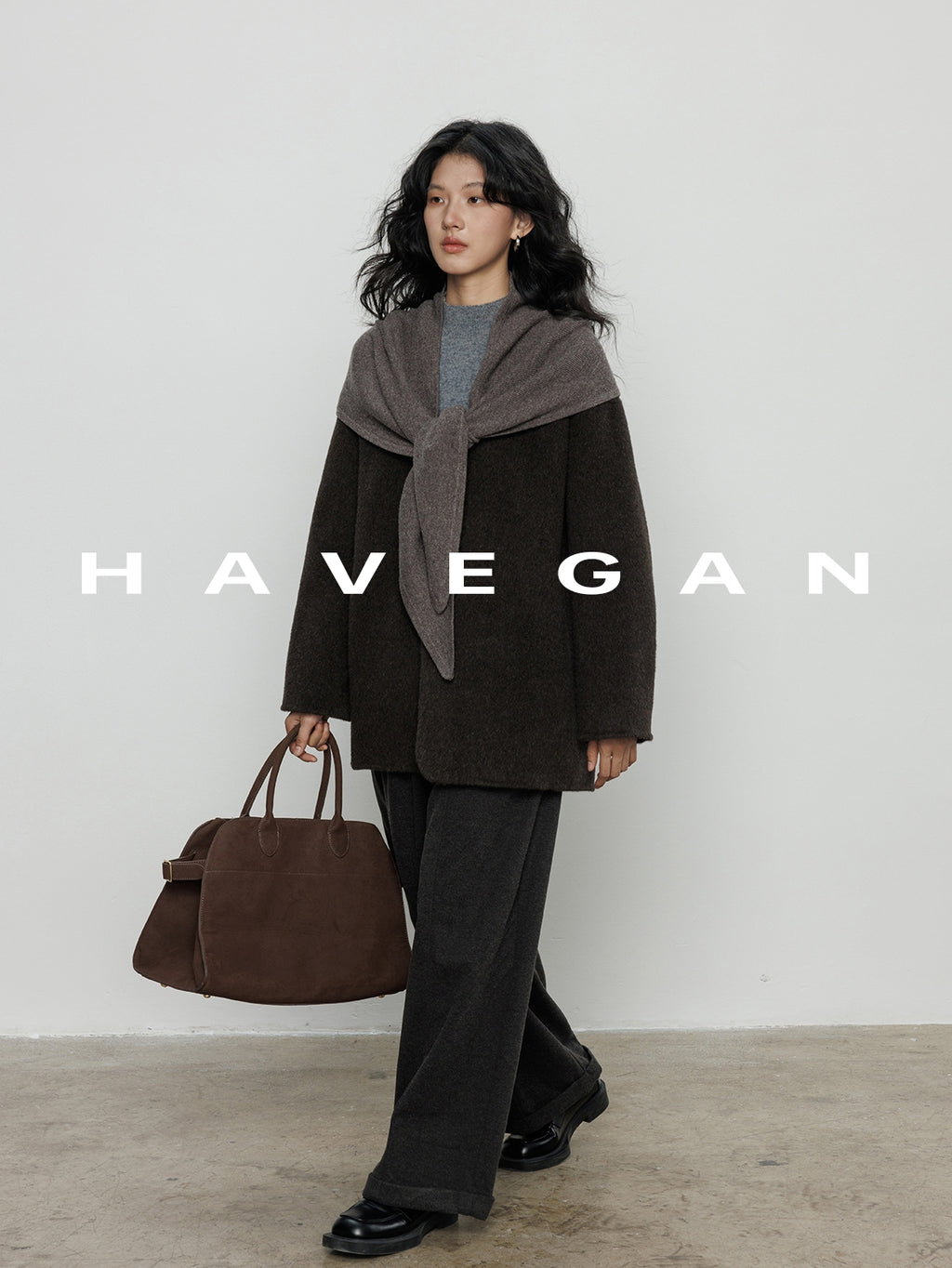 無領披肩大衣_BDHL7889