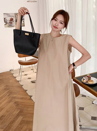 Back Hollow Sleeveless Dress_BDHL6226