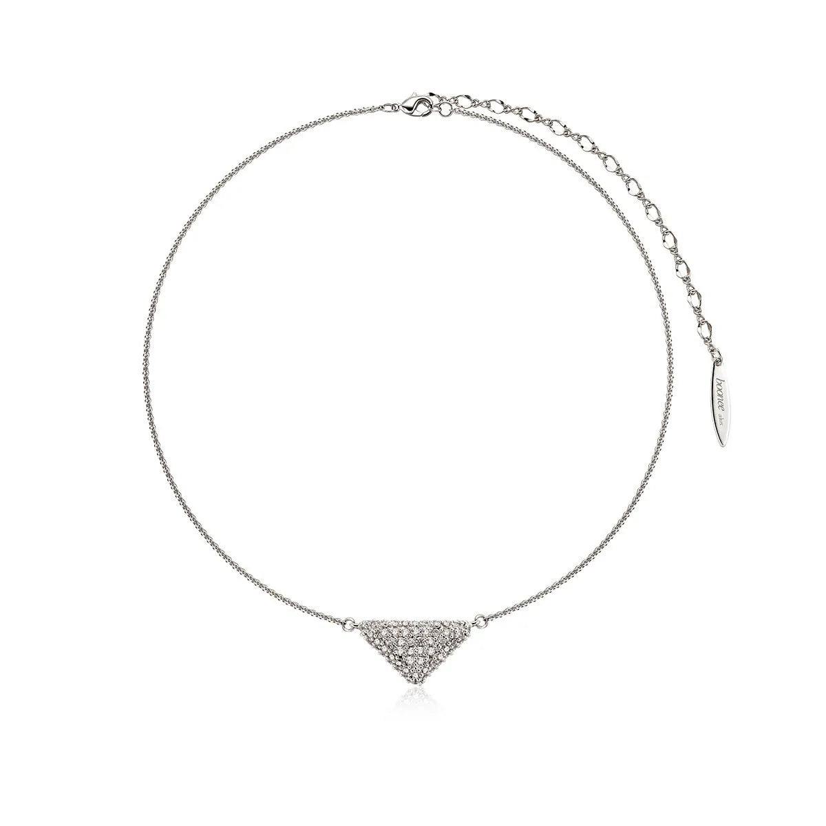 Pave Triangle Pendant Necklace_BDHL8470