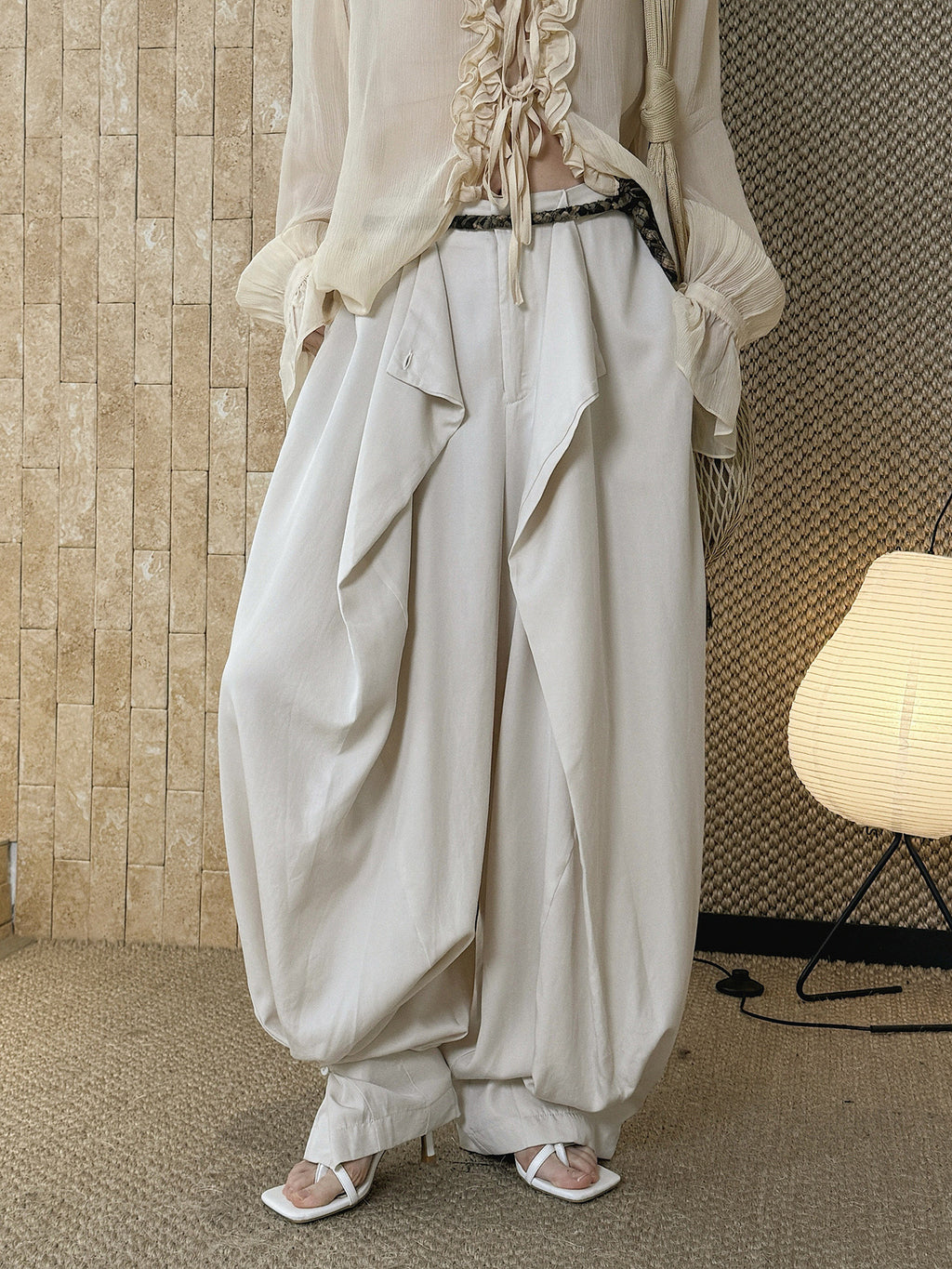 Bohemian Nomad Tencel Drape Wide Leg Pants_BDHL8264