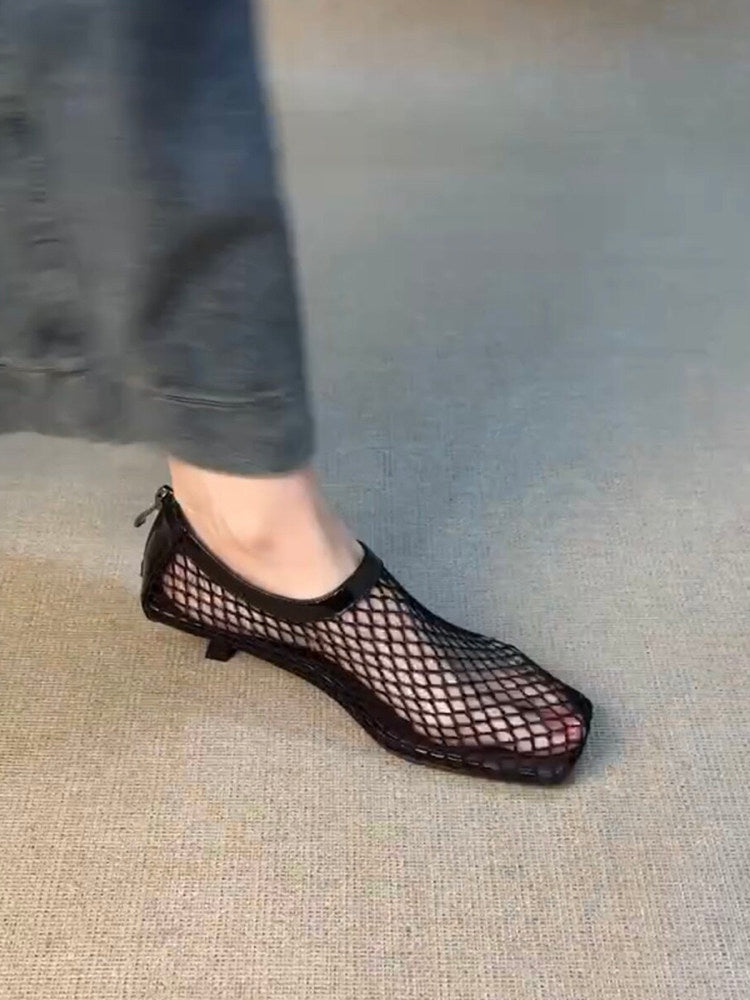 Mesh Square-Toe Flats_BDHL8379