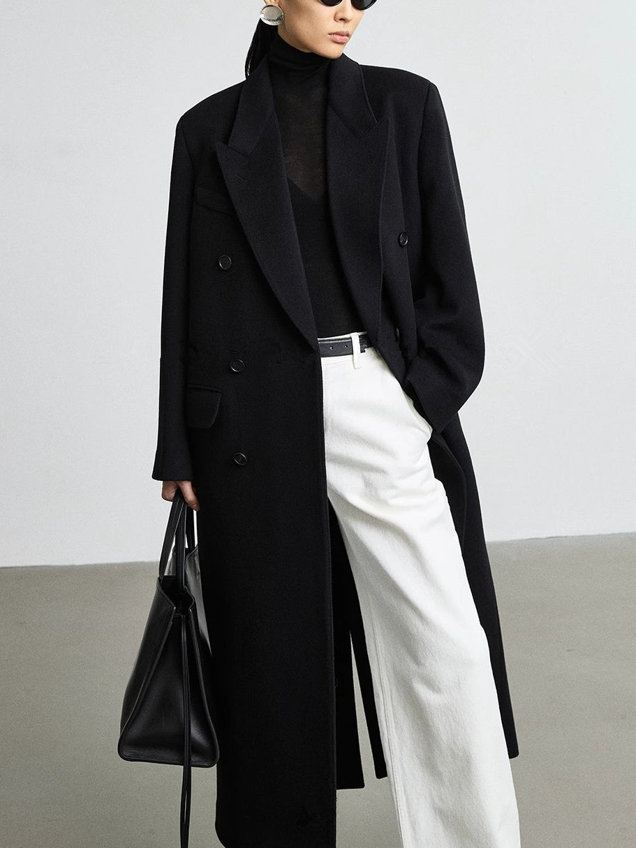 黑色寬鬆版型外套_BDHL8167