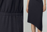 Waist Slim Asymmetrical Dress_BDHL7239