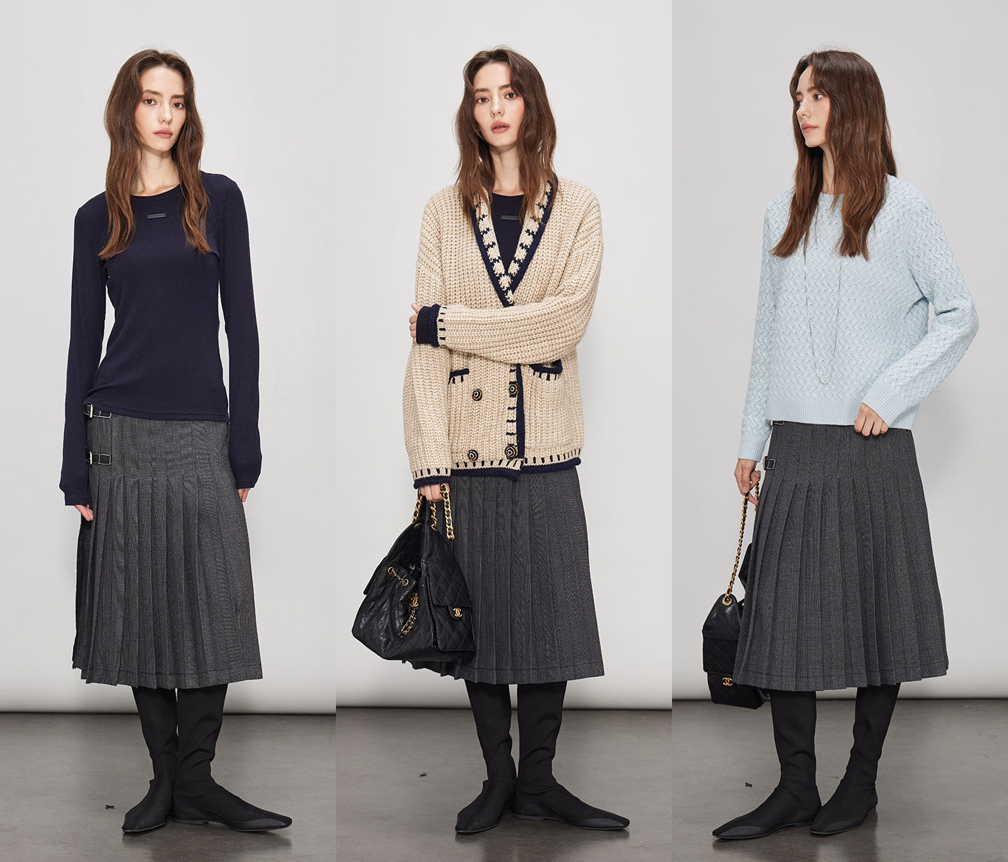 Short Or Long Pleated Skirt_BDHL7938