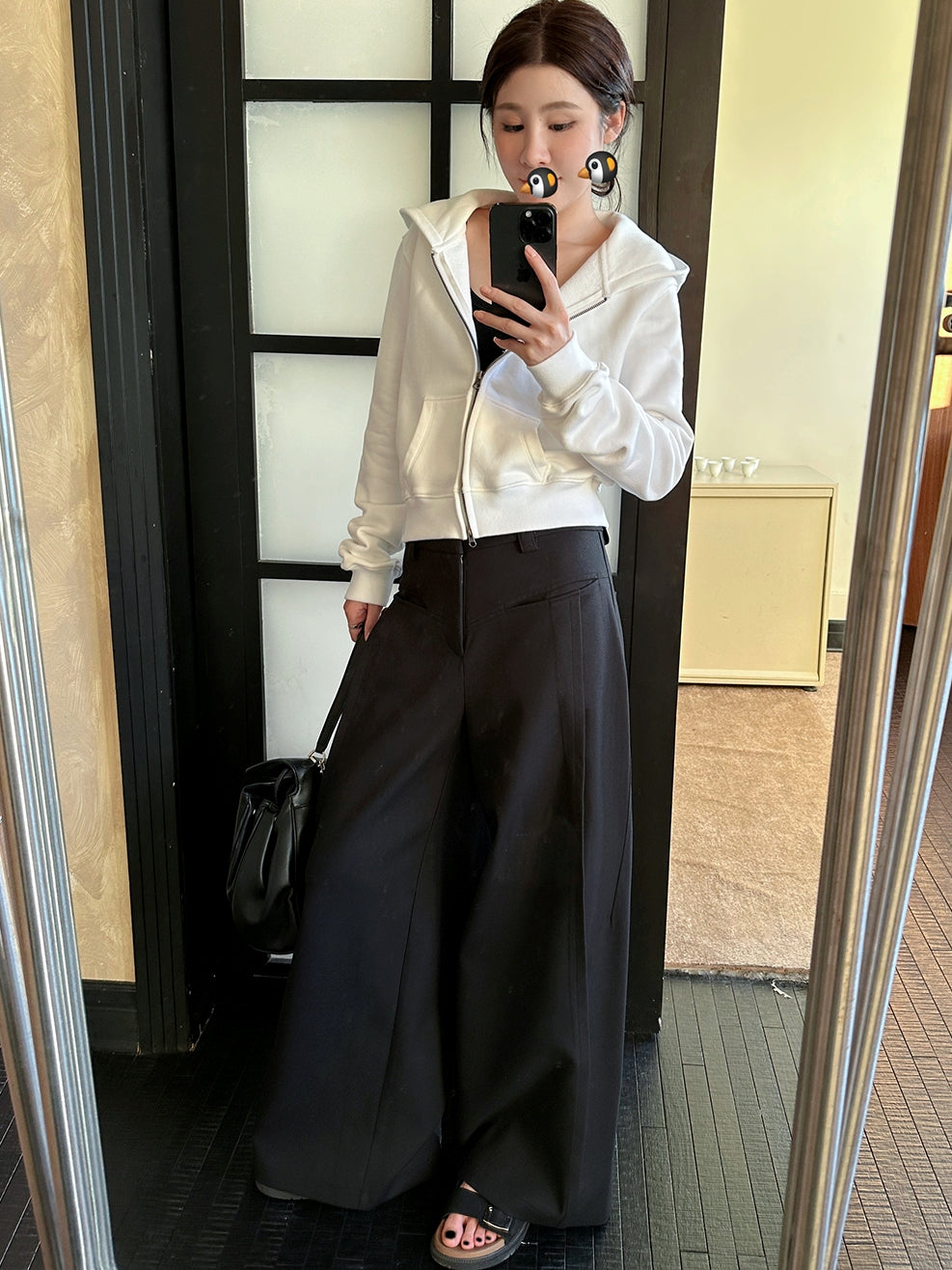 Pleated Drape Mop Pants_BDHL7129