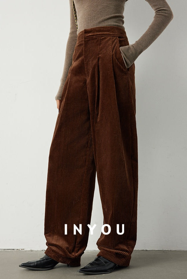 High-waisted corduroy pants_BDHL5304