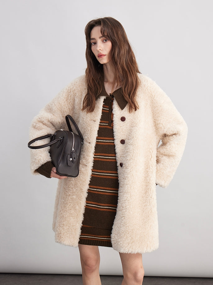 Fluffy Collarless Coat_BDHL7940