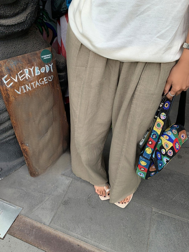 Lazy Thin Wide Leg Pants_BDHL6088