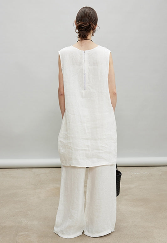 Loose Sleeveless Vest Or Wide Pants_BDHL7190