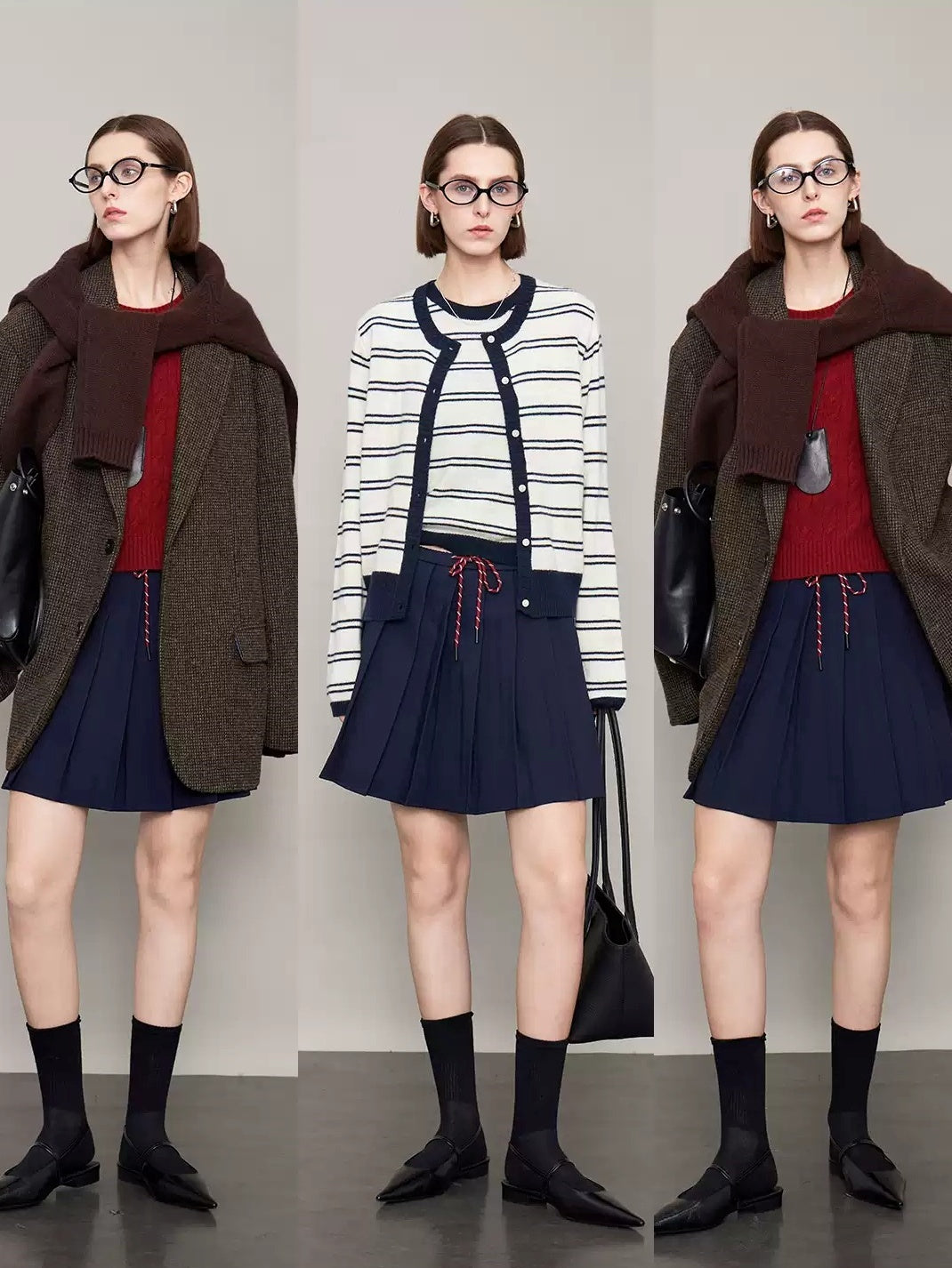 College String Pleated Skirt_BDHL6618
