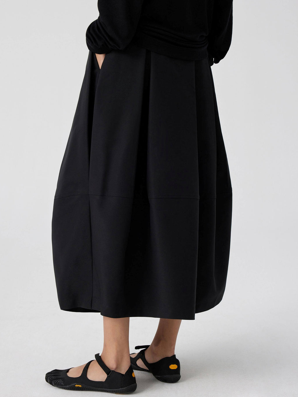 Pleated Bubble Long Skirt_BDHL8168