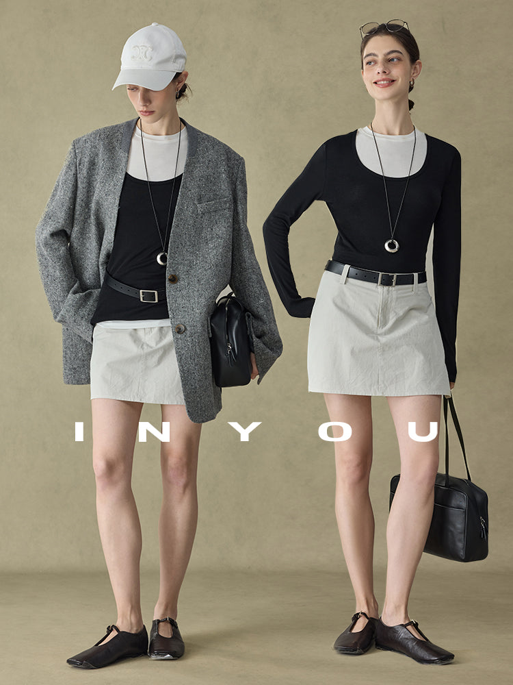 V-Neck Long-Sleeved Tops Or Sleeveless Tops_BDHL7719