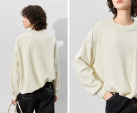 Asymmetrical Tucked Sweatshirt_BDHL7001