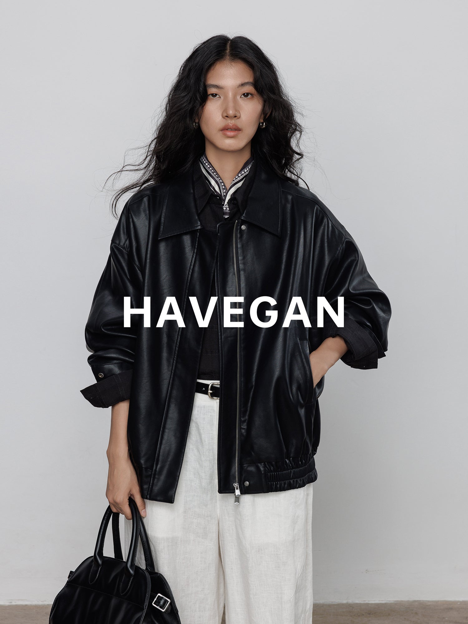 Long-Sleeved Leather Jacket_BDHL7709