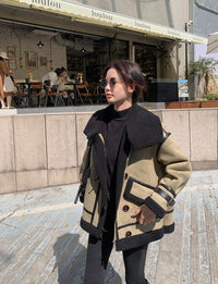 Thickened fleece stand collar jacket_BDHL5362