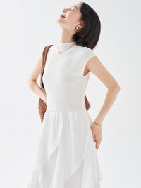 Ruffles Hem Sleeveless Dress_BDHL6222