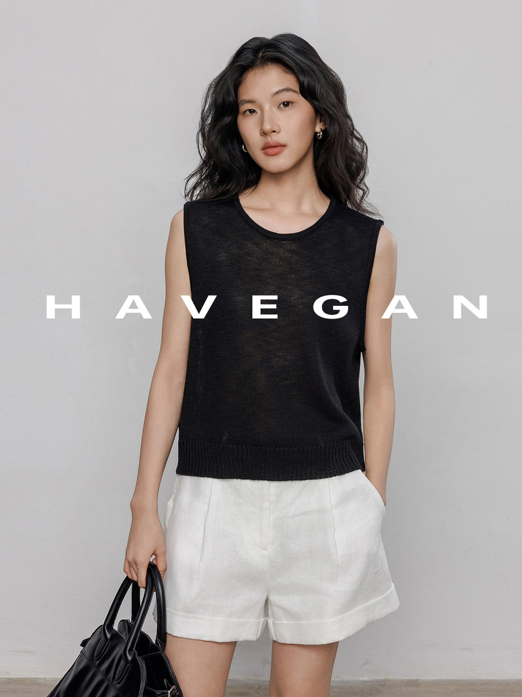 Round Neck Sleeveless Tops_BDHL7233