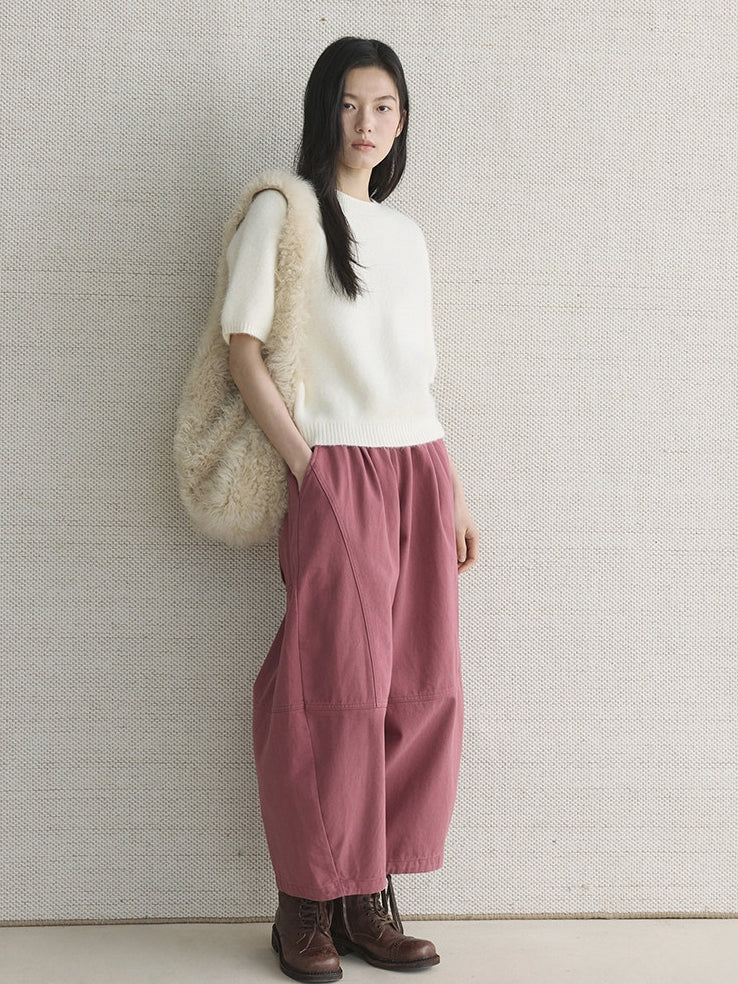 Simple Short-Sleeved Knit Tops_BDHL8149