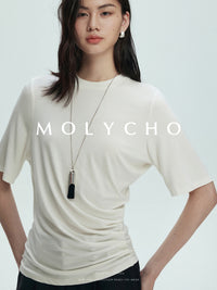 Waist-Slimming Short-Sleeved Tops_BDHL7388